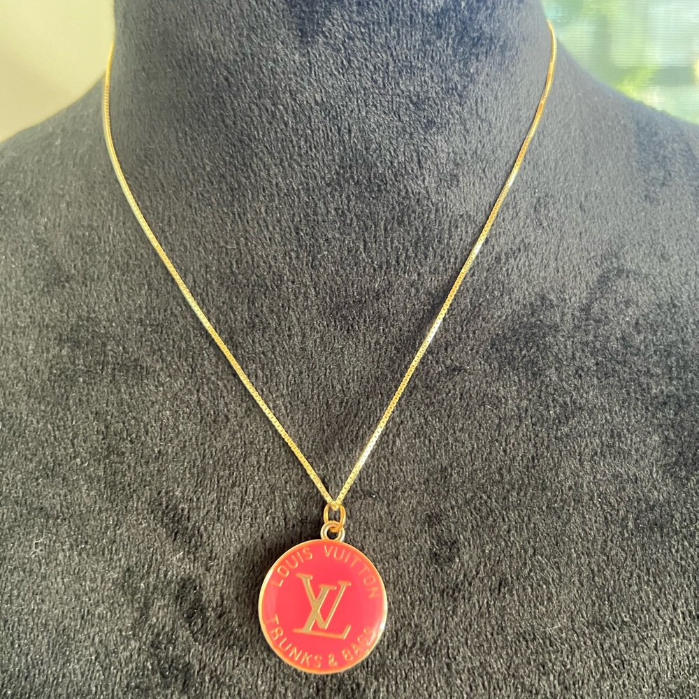 LV zipper pull necklace